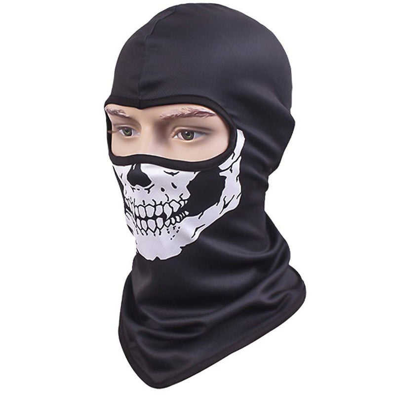 TClian Skull Mask Balaclava Ghost Skeleton Bandana Motorcycle Full Face Mask Military Tactical Airsoft Masks Halloween Mask (Skull-01) - Image 2